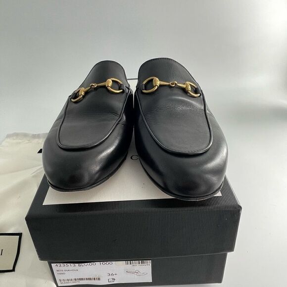 Gucci WOMEN'S PRINCETOWN LEATHER SLIPPER - Picture 4 of 12
